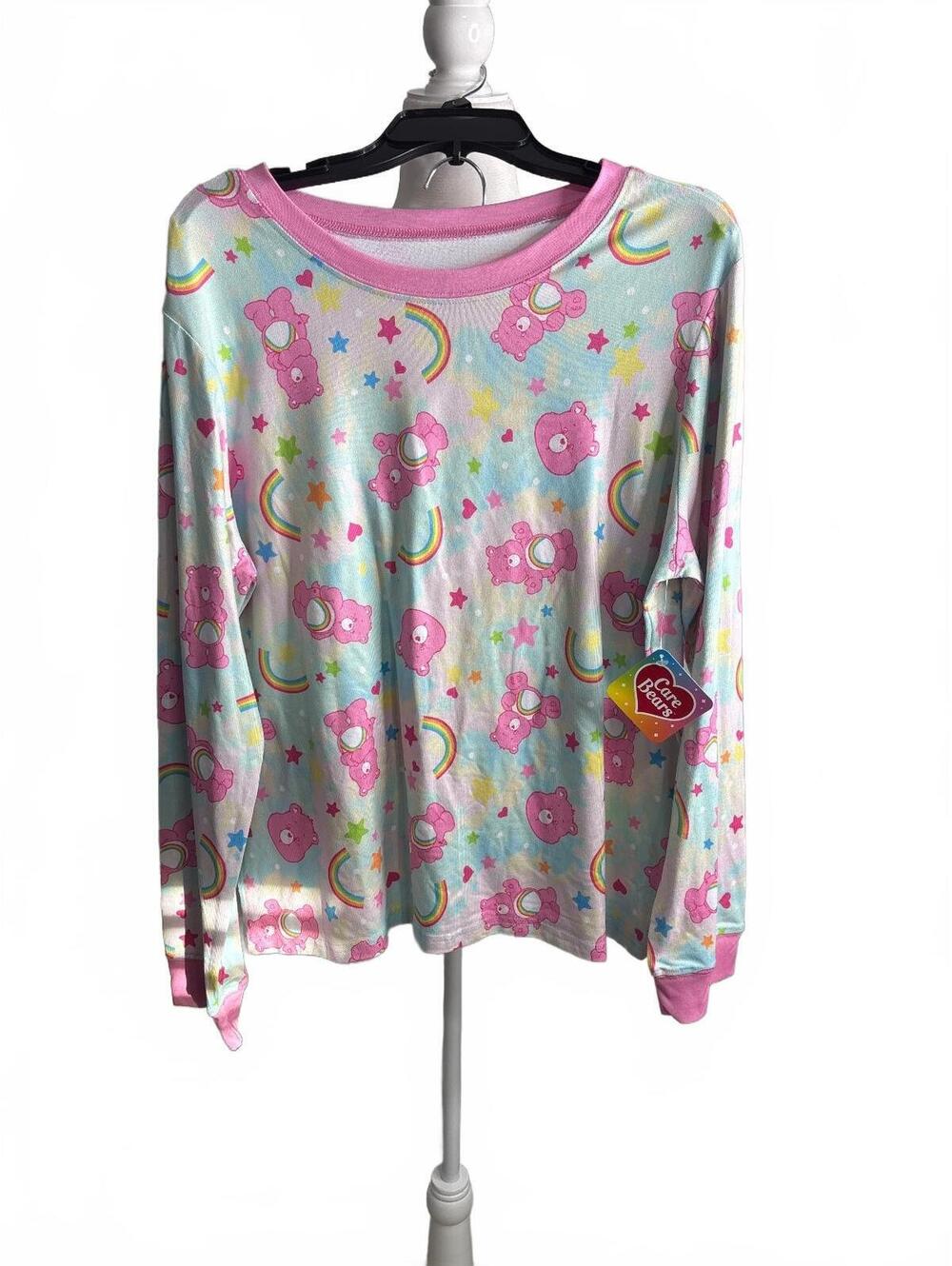 Care Bears Women's L/G Lounge Set with Rainbow and Bear Print